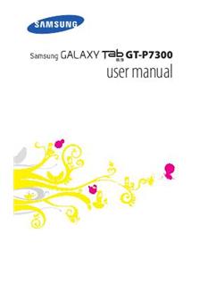 Samsung Galaxy Tab 8.9 (3G Wifi) manual. Tablet Instructions.